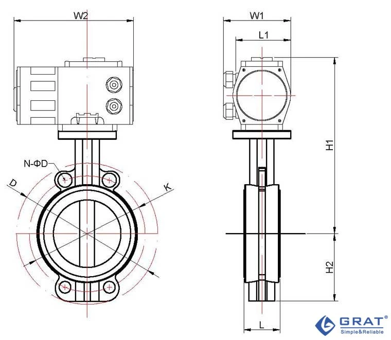 エクシドII Bt4 防爆電動式バタフライバル IP68低圧 0