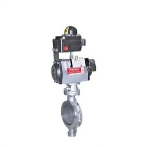 ステンレス・スティール トリプル・エクセントリック・pneumatic バターフライ・バルブ 高性能