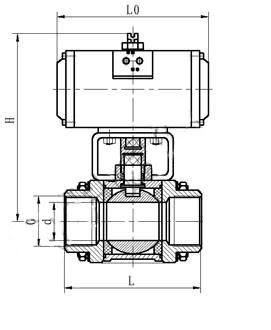 ステンレス鋼の固定型気圧ボールバルブ DN15 - DN50スレッド接続 0