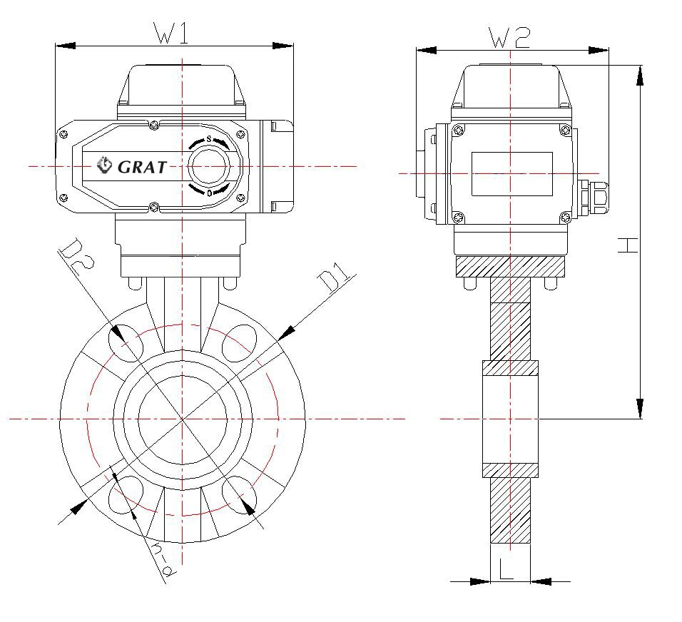 ドイツ 標準 工業用PVC電動バタフライバル 1