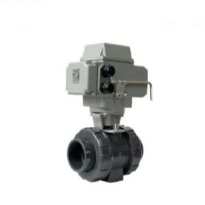 Dn32 UPVC 電球弁 IP67 AC220V DC24V 電動アクチュエータ PVC ボールバルブ